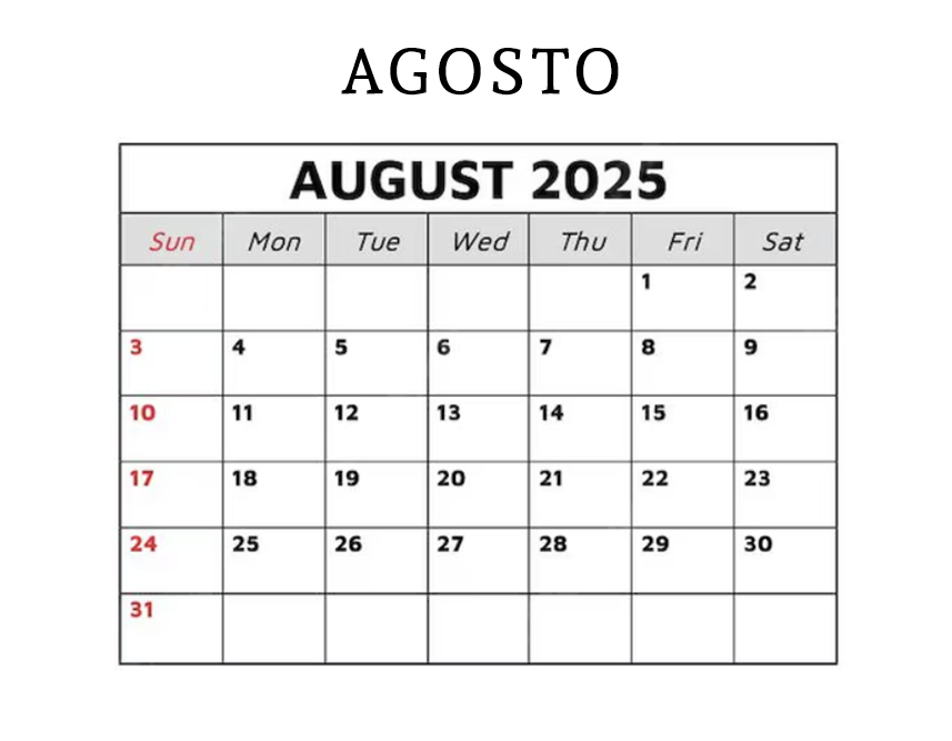 Agosto/August